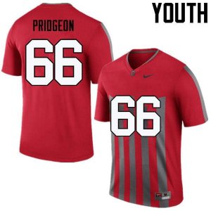 NCAA Ohio State Buckeyes Youth #66 Malcolm Pridgeon Throwback Nike Football College Jersey CET1445UI